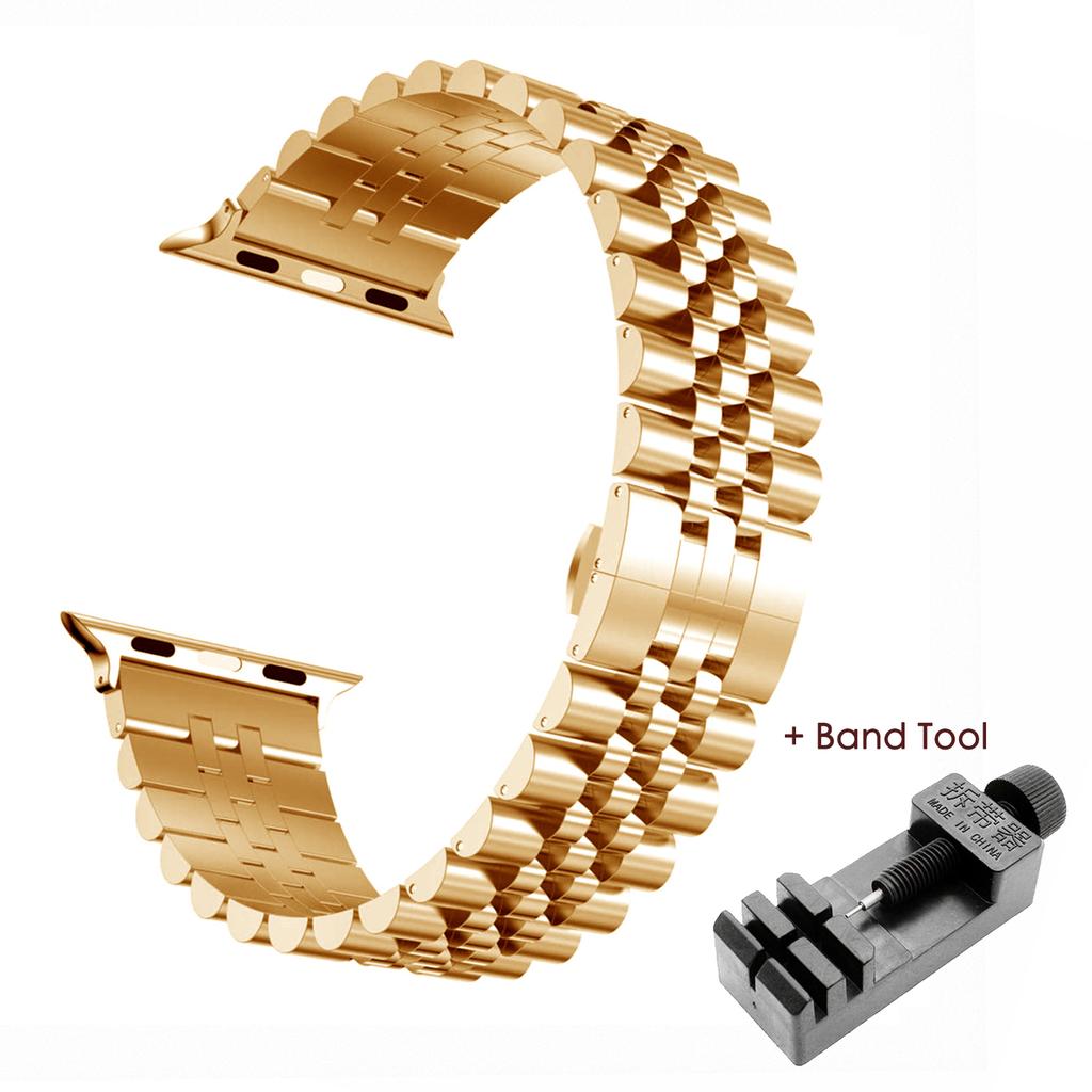 Stainless Steel Strap For Apple Watch Band 40mm 44mm 42mm 45mm 49mm Luxury Metal Bracelet for IWatch Series 1 2 3 4 5 6 7 8 9 SE