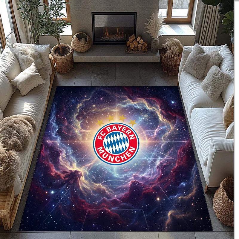 Bayern Munich Printed Flannel Area Rug Non Slip Soft Polyester Floor Carpet Indoor Decor Mat for Bedroom Living Room Sofa Game Room Home Decoration