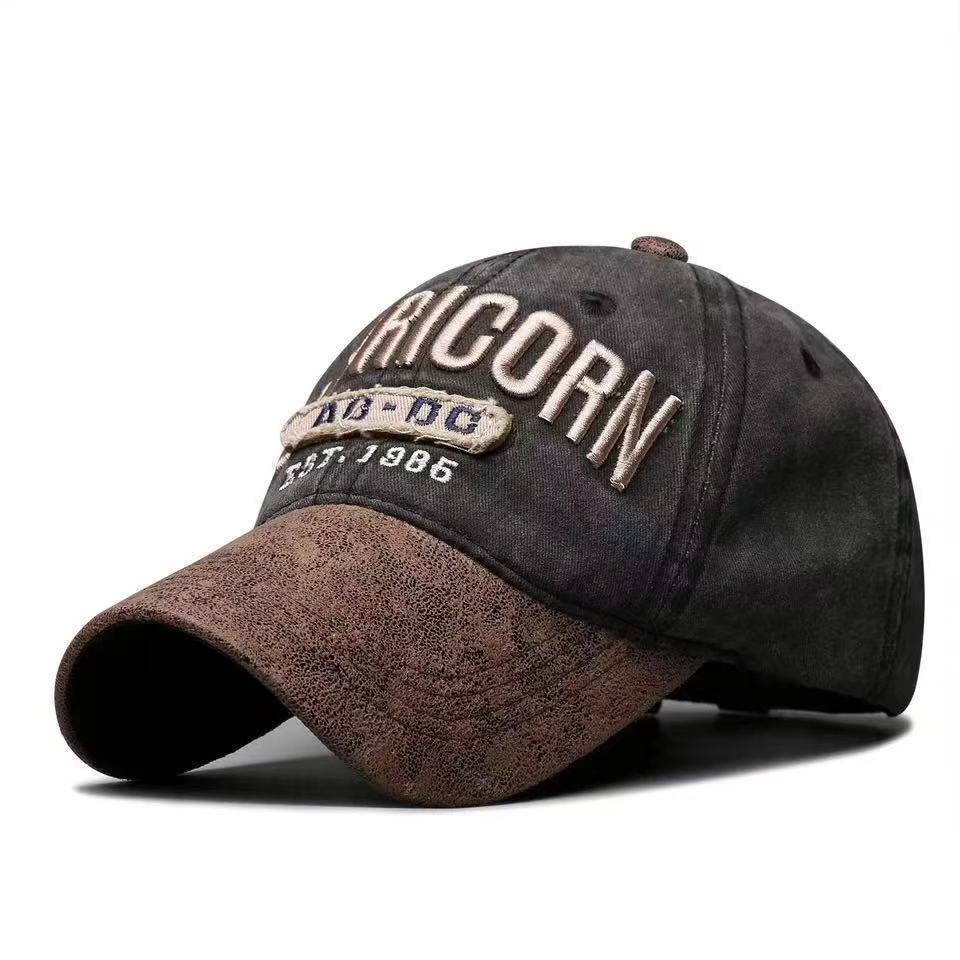 New Unisex Cap Washed Cotton AC-DC Letter Embroidery Baseball Cap Outdoor Casual Classics Hats For Women Men Cap