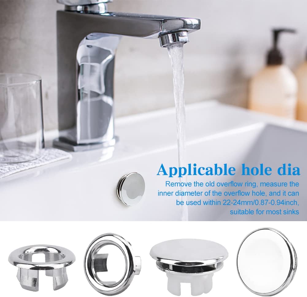 Otvor dřezu Kulatý kryt přepadu Umyvadlo Obložení vany Otvory dřezu Keramické umyvadlo Duté přepadové kroužky Kuchyň Koupelnové doplňky