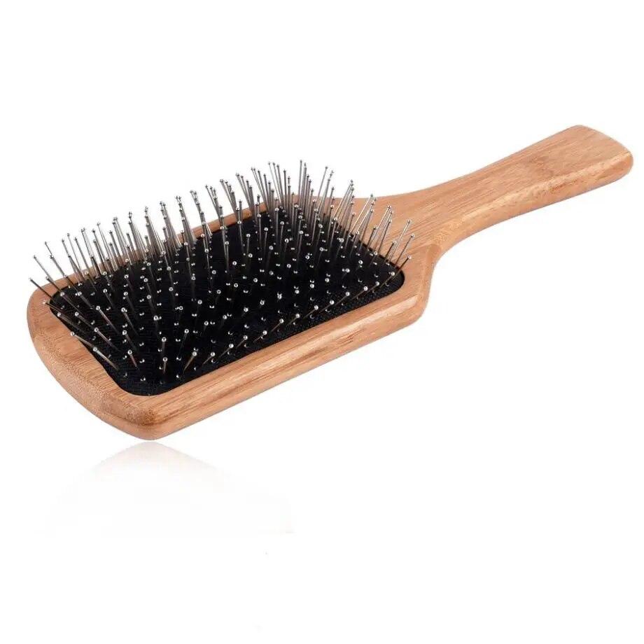 Premium Wooden Bamboo Hair Brush Improve Hair Growth Wood Hairbrush Prevent Hair Loss Comb Massage Hair Comb D30