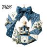 Feiertags-Kranz Bastelmaterialien DIY Patchwork Bastelset, Weihnachtliches Nähen Saisonale Muster, Stoffset Bauernhaus für Erwachsene, Haustür Wand