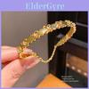 Blumen-Iris-Schmuckarmband mit Vergoldung und Zirkonsteinen für Geschenk und Modeaccessoire