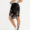 Women's Summer Fashion Retro Floral Polka Dot Print Knee Length Lightweight Elastic Waist Casual Pocket Shorts