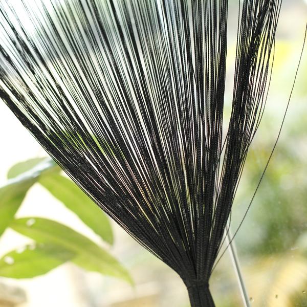 Fringe Window Divider Tassel Hanging String Door Curtain Black