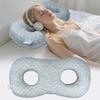 Cotton Filling Curved Side Sleeping Pillow Two Ear Holes Earring Pillow Side Sleepers Accessories