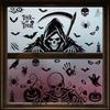 Halloween sticker black horror atmosphere death glass sticker mall window scene arrangement bat static sticker