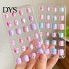 Nail Art Patch 24Pcs Kids Fake Kawaii Fun Designs For Children Stickers Set Creative DIY Kit for Decorations Easy-to-apply Nails