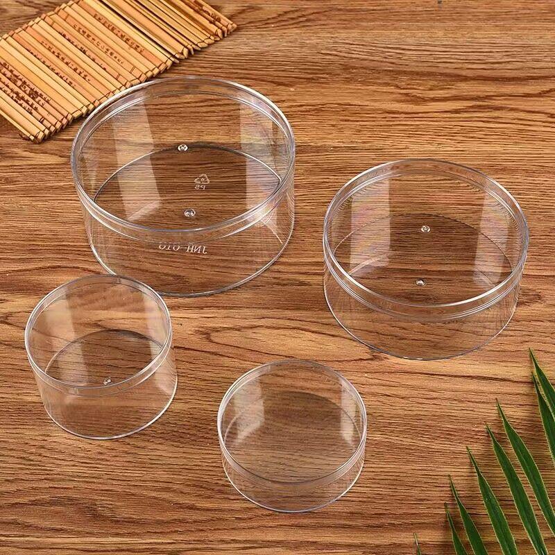 Runde Acrylbox, Stapelbare Kleine Kunststoffbox Süßigkeitenbehälter Acrylbox mit Deckeln Transparente Aufbewahrungs-Organisatoren für Make-up, Schmuck