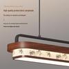 Song Dynasty Zen Chandelier: Retro Fabric, Rectangular Dining Room & Tea Room Light