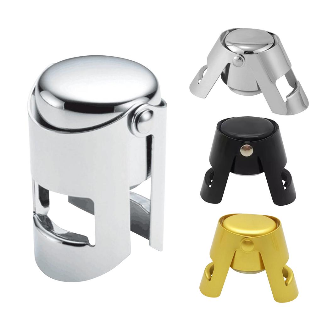 2 Pcs Champagne Stoppers - Premium Stainless Steel Reusable Champagne Bottle Stoppers With Locking Clamp