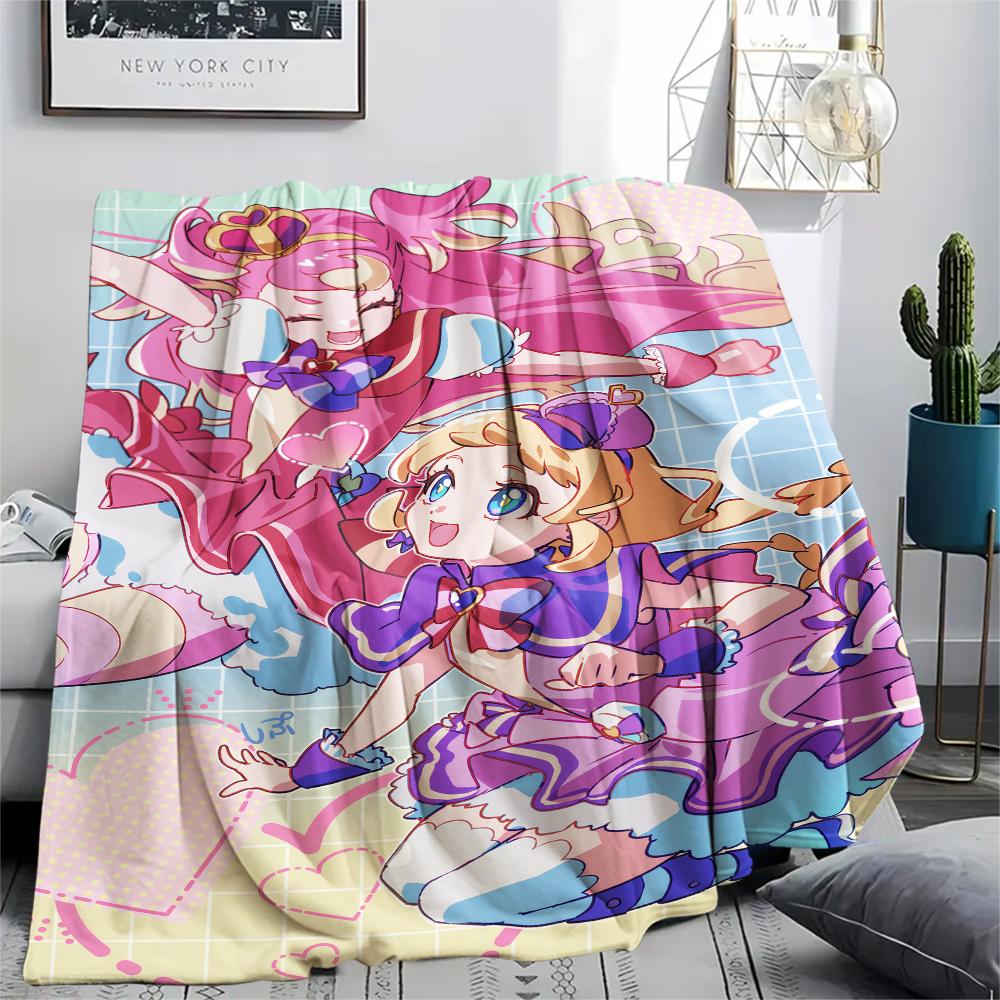 

Pretty Cure Best Friends pattern Flannel Blanket, High quality Comfortable for All Seasons, Home Decor, Warmth and Comfort, Perfect for Gifts. 80cm x 120cm