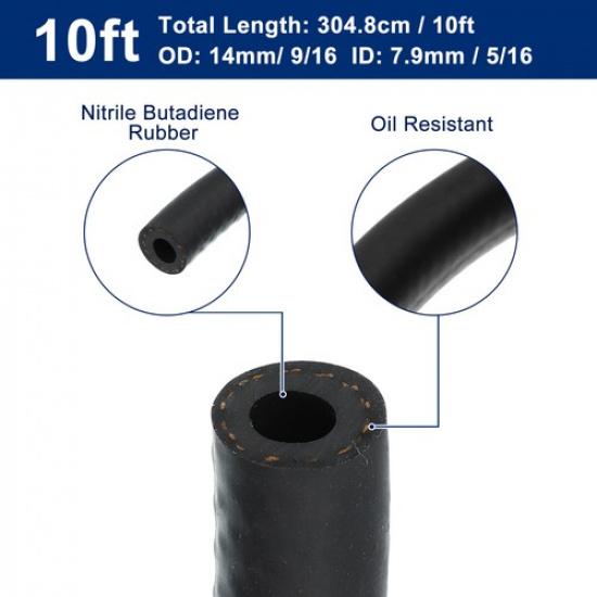 Auto 10ft Kraftstoffleitung 5/16" Innendurchmesser Schlauch zum Aufstecken für Kleinmotoren Nitrilkautschukschlauch