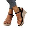Summer 2025 muffin cross transparent belt sandals new women's European and American large size platform Roman sandals
