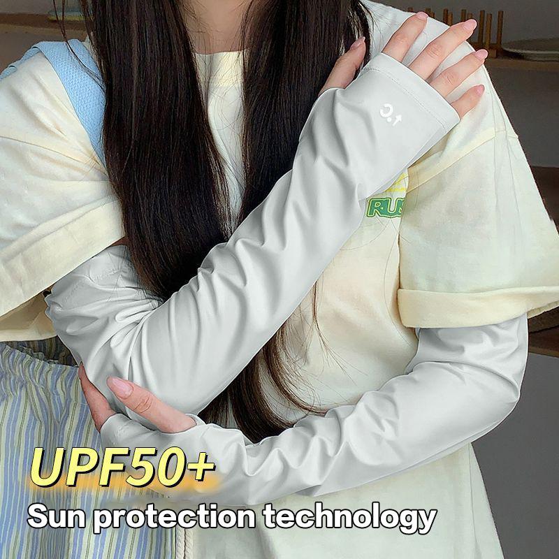 1Pair Long Gloves Sun Uv Protection Hand Protector Cover Arm Sleeves Sunscreen Sleeves Outdoor Loose Breathable Arm Sleeves