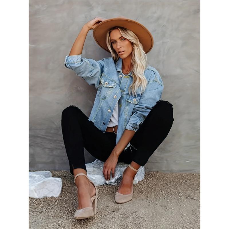Autumn Women's Short Loose Jacket Denim Jacket