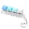 Keyboard Fidget Toy 4-in-1 Keyboard Decompression Button Finger Clicker Toy 4-Keys Fidget Keychain Work Travel Stress Relief Desk