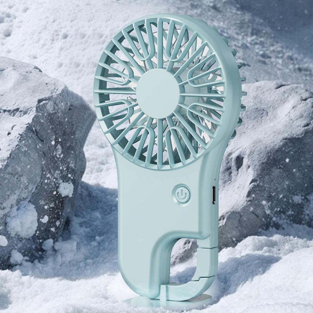 Handheld Fan With Long Battery Life, Ultra-portable Stand, Outdoor USB Charging, Hiking Hook, Small Fan