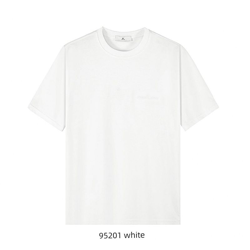 Light Mature Style Business Casual Light Luxury Embroidered Short-Sleeved T-Shirt Men's Summer Base Shirt Foreign Trade Men's Round Neck T-Shirt