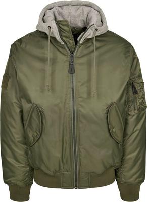 Brandit MA1 Sweat Hooded Winter Jacket Olive-grey