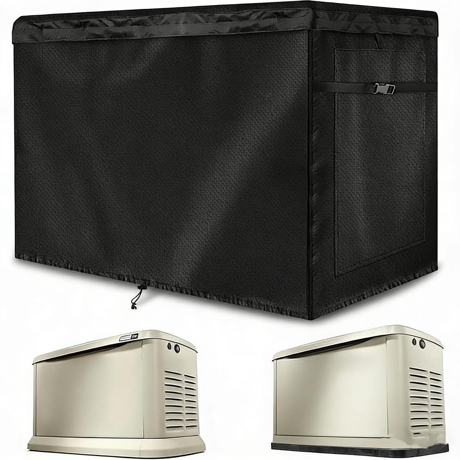 Waterproof UV-Resistant Outdoor Generator Cover Black 210D