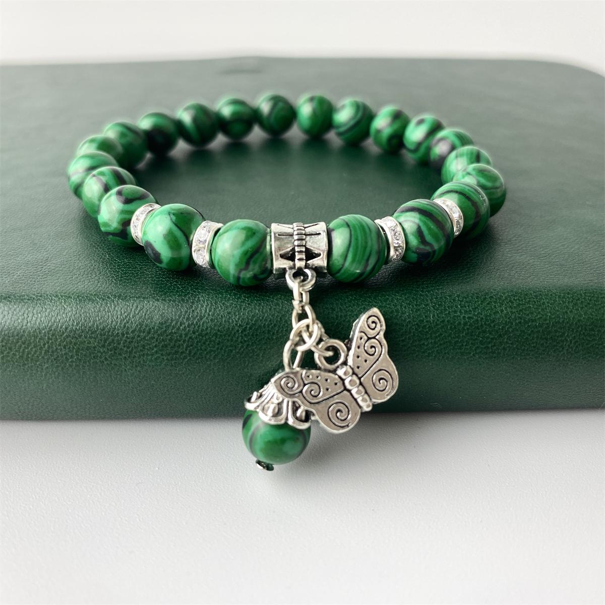 

XinChi Этнический Стиль Натуральный Камень Подвеска-Бабочка Браслет Модный Браслет Легкий Роскошный Эластичный Браслет Для Девочек Женщин Ювелирные Аксессуары