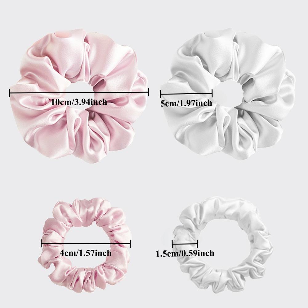 1/2pcs Women's French Satin Elegant Casual Large and Small Intestine Hair Circles Valentine's Day Gift Girls Hair Accessories