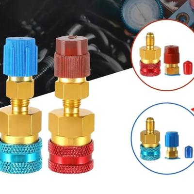 Zinc Alloy Quick Couplers Kit High Pressure Quick Coupler Adapter AC System Conversion