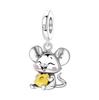 S925 Silver Cute Panda Bear Penguin Beaded Pendant Bracelet Handmade Jewelry Gift for Women Girls