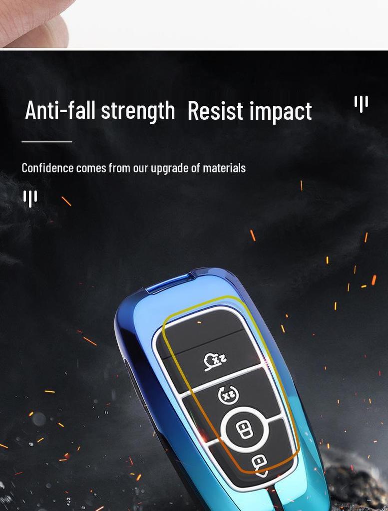 Compatible Metal Key Case for Lincoln Models: Corsair, Aviator, Navigator, MKX, Continental, MKZ, MKC