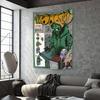 Arazzo Cantante Hip Hop Americano Mf Dooms Stampato Decorazione Casa Estetica Appendino da Parete Soggiorno Dormitorio Sfondo Festa