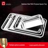 304 Stainless Steel Rectangular Commercial Tray