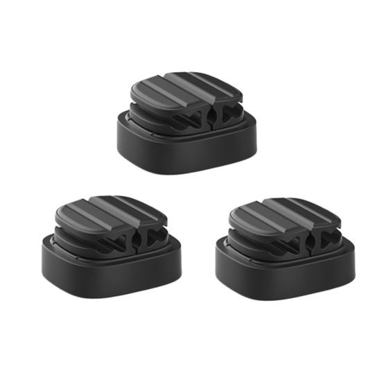 

3 Pcs 3-in-1 Cord Organizer Spring Clip Holder Small Desk Cable Organizer Clips Adhesive 3pcs чёрный