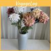 Long Stem 2 Head Dahlia Artificial Silk Flowers Wedding Home Decor Photo Props