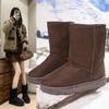 Northeast Snow Boots Fur Integrated Medium Boots Winter Outdoor Warm Cotton Shoes Non-slip Piled Thickened Short Boots