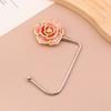 Elegant Gradient Rose Bag Purse Hook Portable Handbag Hanger Fashion Foldable Table Hook Organizer Desk Side Hooks