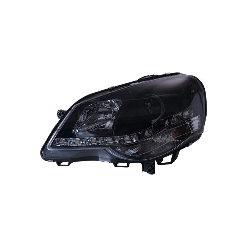 Volkswagen POLO 05-10 Headlight Assembly: Modified Projector Headlights with LED Daytime Running Lights and Turn Signals