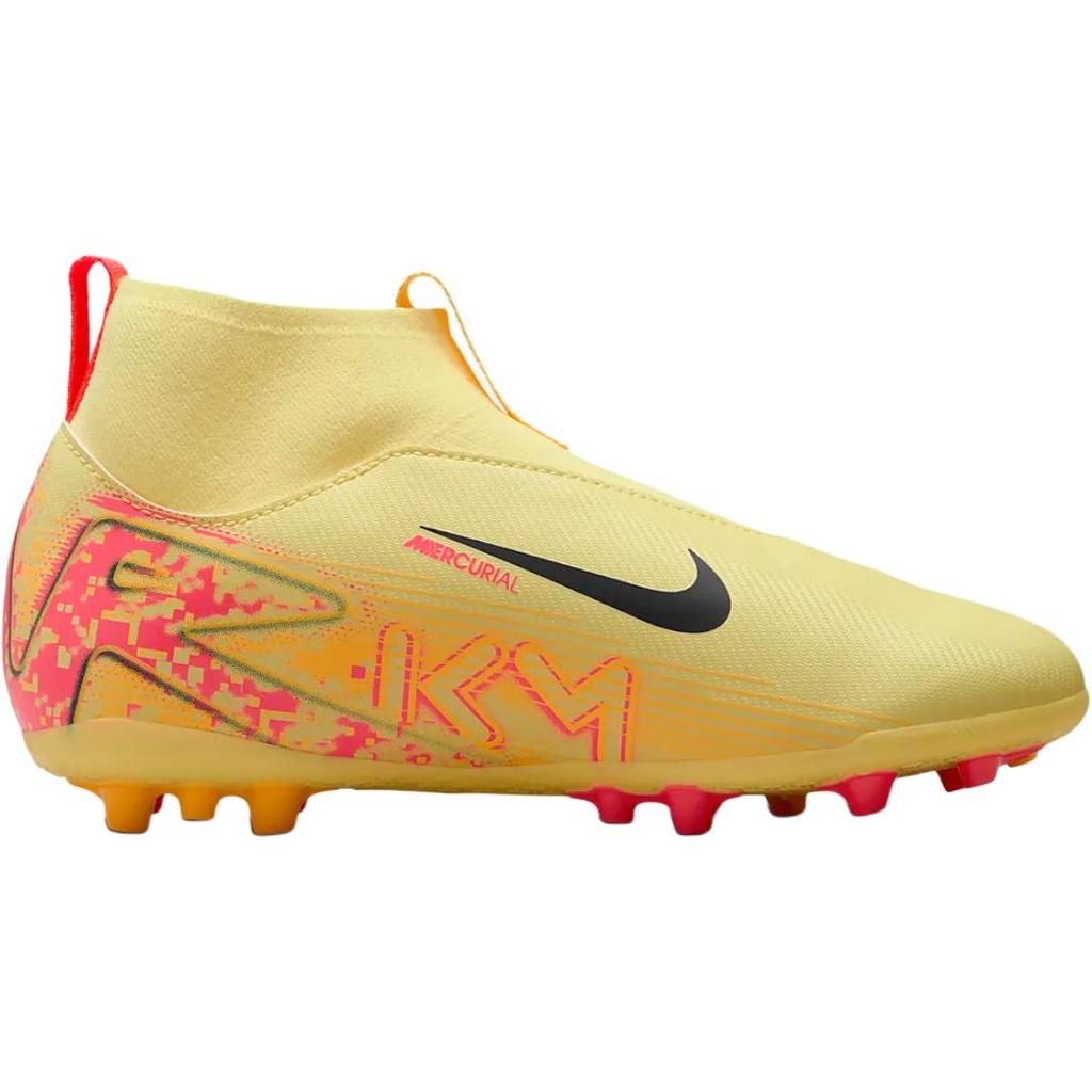 Nike Mercurial Superfly 10 Academy 'Kylian Mbappé' Anti Slip Wear Resistant Mid Top Kids' Soccer Shoes Light Yellow Sneakers HF3418-800