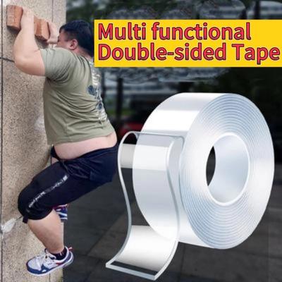 1/2/3/5M Nano Tape Doppelseitiges Klebeband Transparente wiederverwendbare wasserdichte Klebebänder Reinigbare Klebebänder für Küchen- und Badezimmerbedarf