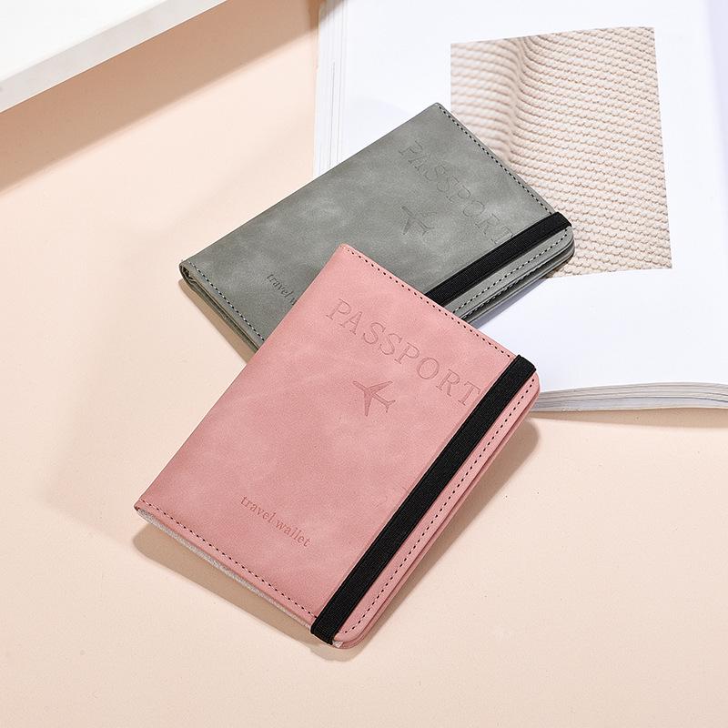 Cross-Border PU Leather RFID Passport Holder & Travel Wallet