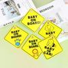 1Pcs Baby On Board Safety Sticker For Car Window Funny Yellow Warning Sign Decal Driving Accessories Removable Car Sticker