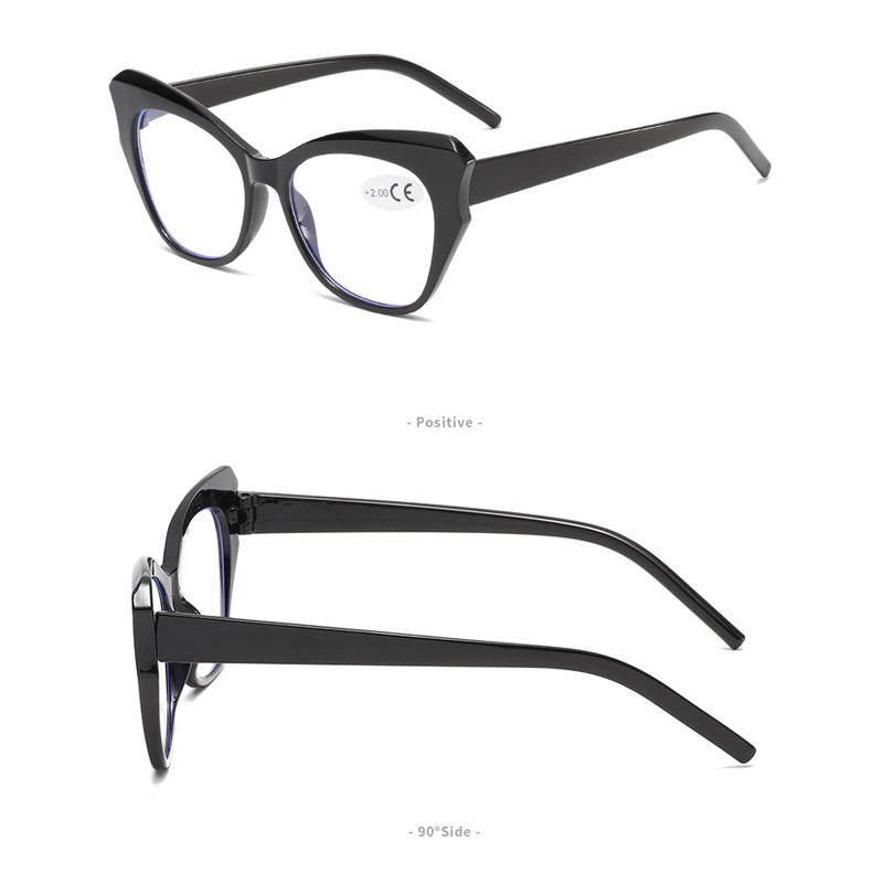 Cat Eye Reading Glasses for Women Fashionable Trendy Prescription Eyewear Anti Blue Light hyperopia Correction Eyeglass +1+1.5+2