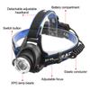 Super Bright LED Headlamp Red/Green/Blue/White Fishing Headlight Portable Flashlight Adjustable ZOOM Outdoor Waterproof Camping
