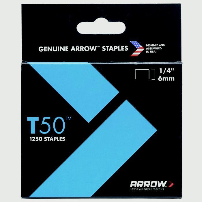 Arrow T50-Heftklammern (Packung mit 1250 Stück)