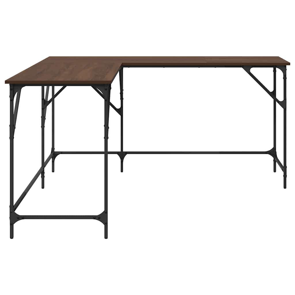 Desk Brown Oak Effect 149 x 149 x 75 cm Particleboard