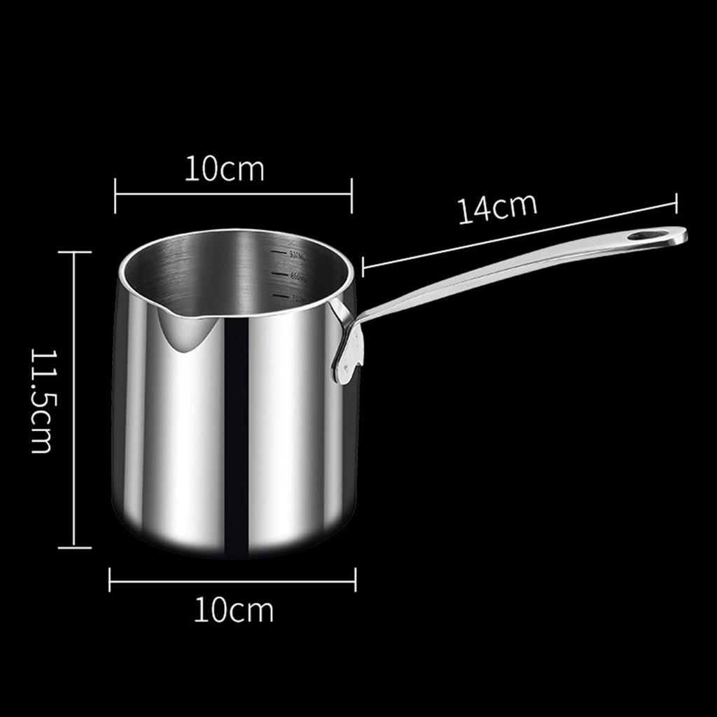 Deep Fryer Cooking Pot Saute Pan Practical Comfortable Grip Small with Handle Milk for Home