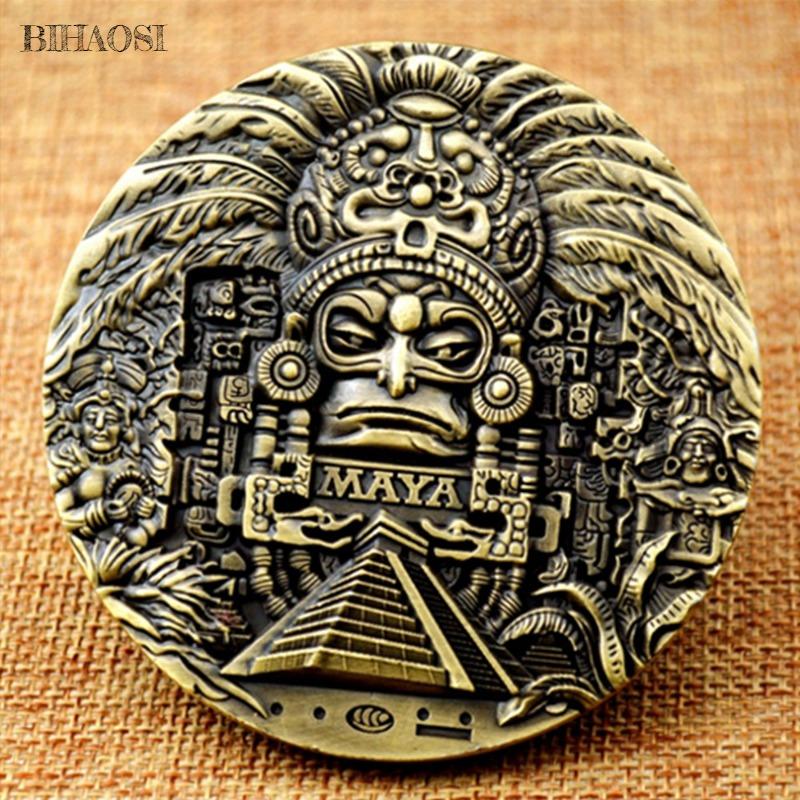 Aztec Maya Calendar Souvenirs Forecast Commemorative Coins Art Collection Gift Commemorative Coin Collection