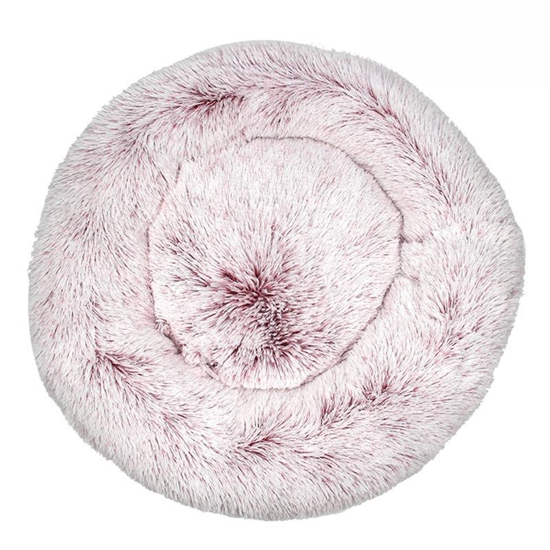 40-100cm Round Pet Bed for Large Dog Bed Super Soft Cat Bed Long Plush Dog House for Medium Dog House Winter Warm Sleeping
