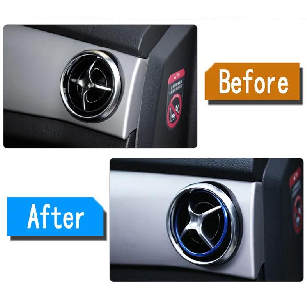 Auto AC Lüftung Zierring Aufkleber Für Mercedes Benz SLK SLC R172 SLC180 SLC200 SCL300 SLC43 AMG Klimaanlagenauslass Dekorabdeckung