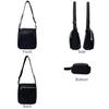 Elle Sports Star Series Shoulder Bag, Water-Repellent, Lightweight, Vertical Design (Black)